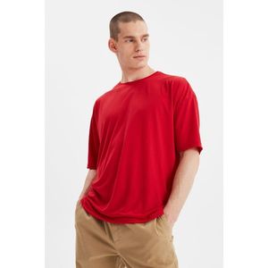 Trendyol Red Basic Men's Crew Neck Oversize Short Sleeve T-Shirt vyobraziť