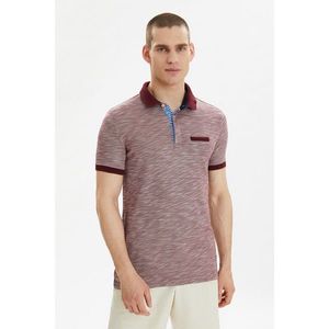 Trendyol Burgundy Men's Slim Fit Short Sleeve Polo Neck T-shirt vyobraziť