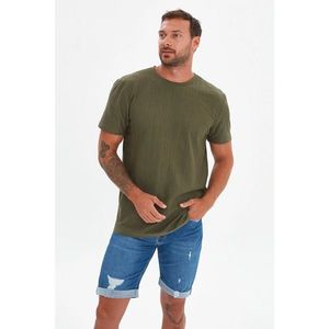 Trendyol Khaki Men's Regular Fit Crew Neck Short Sleeve T-Shirt vyobraziť