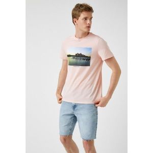 Koton Men's Adult Pink T-Shirt vyobraziť