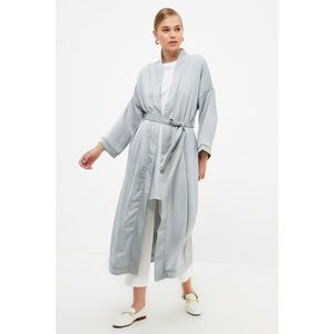 Trendyol Gray Belted Kimono Kimono & Kaftan vyobraziť