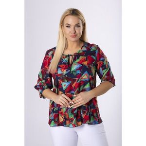 patterned blouse with a basque vyobraziť