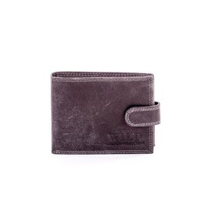 Brown wallet for a man with a snap closure vyobraziť