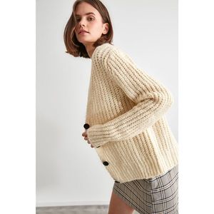 Trendyol Ekru KnitTed Detailed Knitwear Cardigan vyobraziť