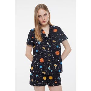 Trendyol Galaxy Patterned Knitted Pajamas Set vyobraziť