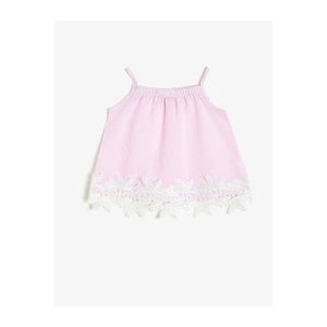 Koton Baby Girl Pink Lace Detail Blouse vyobraziť