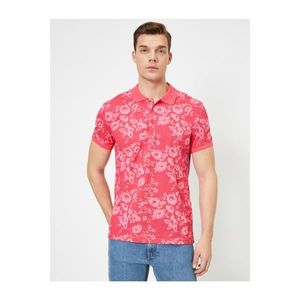 Koton Men's Pink Polo Neck T-Shirt vyobraziť