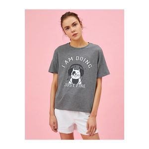 Koton Women's Printed T-Shirt Crew Neck vyobraziť