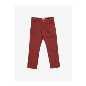 Koton Boy Red Chino Cut Stitch Detail Trousers vyobraziť