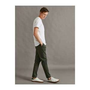 Koton Men's Green Tapared Fit Pocket Cotton Trousers vyobraziť