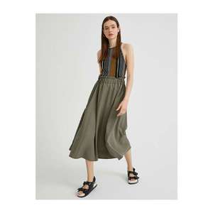 Koton Women's Green Midi Length Skirt vyobraziť