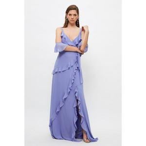 Trendyol Lilac Collar Detailed Evening Dress & Graduation Dress vyobraziť