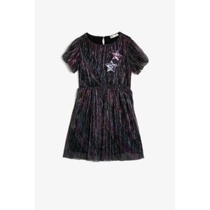 Koton Girl Purple Sequin Detailed Dress vyobraziť