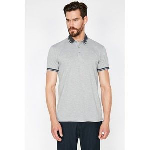 Koton Men's Gray Polo Collar Short Sleeved T-Shirt vyobraziť