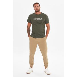 Trendyol Khaki Men's Regular Fit T-Shirt vyobraziť