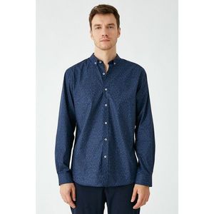Koton Men's Navy Blue Patterned Shirt vyobraziť