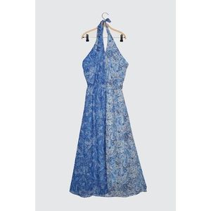 Trendyol Blue Collar Detailed Patterned Dress vyobraziť