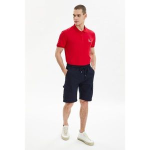 Trendyol Navy Blue Men's Elastic Waist Double Flap Pocket Cargo Shorts & Bermuda vyobraziť