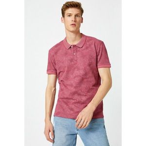 Koton Men's Pink Patterned T-Shirt vyobraziť