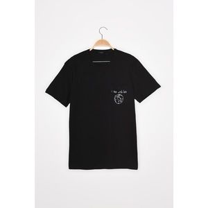 Trendyol Black Men's T-Shirt vyobraziť