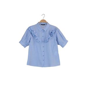 Trendyol Blue Frilly Shirt vyobraziť