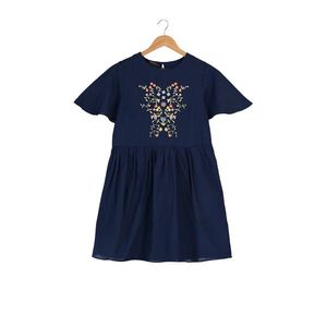Trendyol Navy Blue Embroidered Dress vyobraziť
