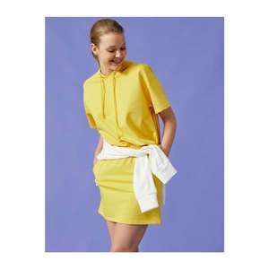 Koton Women's Mini Skirt Waist Elastic Pocket Cotton vyobraziť