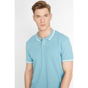 Koton Men's Blue Polo Neck T-Shirt vyobraziť
