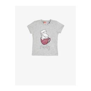 Koton Baby Girl Gray Cat T-Shirt vyobraziť