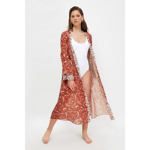 Trendyol Colorful Abstract Patterned Belted Kimono&Caftan vyobraziť