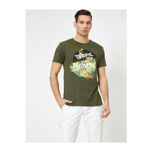 Koton Men's Green Printed T-Shirt vyobraziť