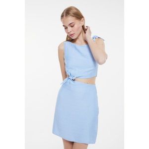 Trendyol Blue Cut Out Detailed Dress vyobraziť