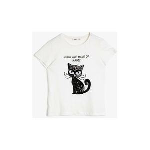 Koton Ecru Girl T-Shirt vyobraziť