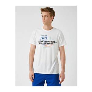 Koton Slogan T-Shirt Cotton vyobraziť
