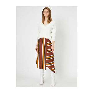Koton Women Brown Striped Skirt vyobraziť