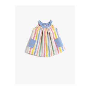 Koton Baby Girl Striped Dress With Pocket Cotton vyobraziť