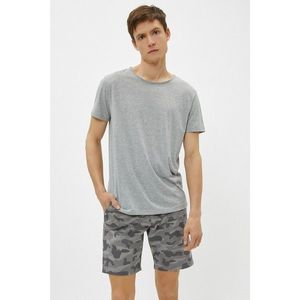 Koton Men's Gray Patterned Shorts vyobraziť