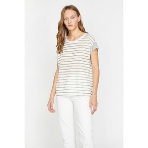 Koton Women Khaki & White Striped T-shirt vyobraziť