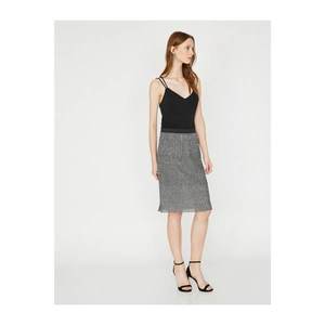 Koton Women Gray Midi Normal Waist Skirt vyobraziť