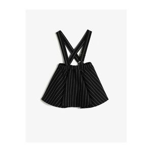 Koton Girl Black Striped Suspender Detailed Skirt vyobraziť