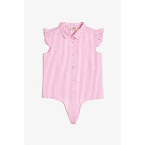 Koton Girl Pink Striped Shirt vyobraziť