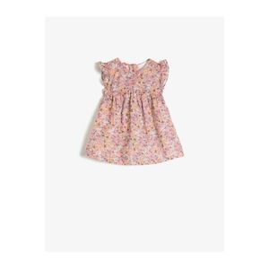 Koton Girl Pink Cotton Sleeveless Floral Printed Dress vyobraziť