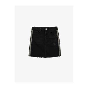 Koton Girl Black Pocket Detailed Jean Skirt vyobraziť