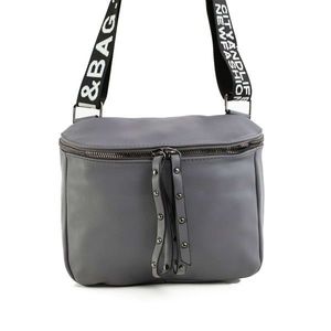 Gray eco leather handbag vyobraziť