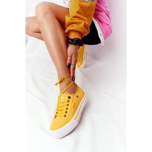 Women's Sneakers On A Platform BIG STAR HH274055 Yellow vyobraziť