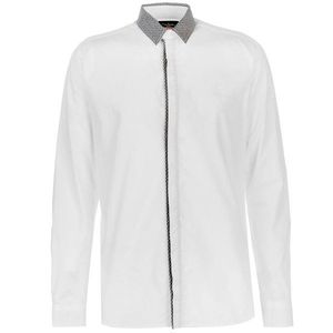 Pierre Cardin Jacquard Collar Long Sleeve Shirt Mens vyobraziť