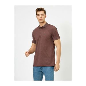 Koton Men's Burgundy Polo Neck T-Shirt vyobraziť