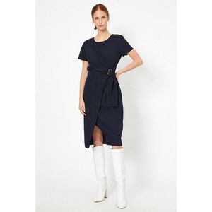 Koton Women's Navy Buckle Detailed Dress vyobraziť