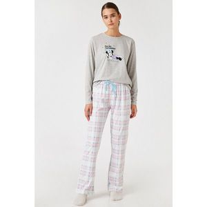 Koton Women's Ecru Plaid Pyjama Set vyobraziť