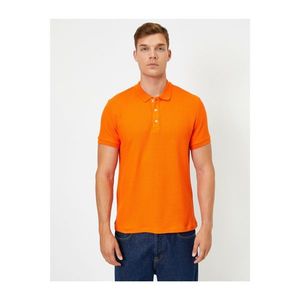 Koton Men's Orange Cotton Polo Neck Tshirt vyobraziť
